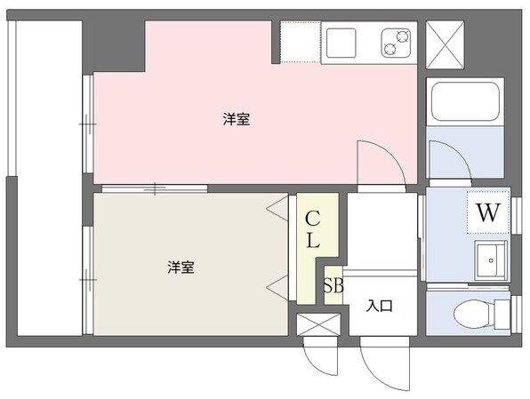 サムティ大橋南の物件間取画像